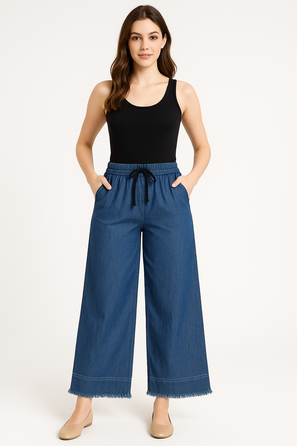 VIG TRENDS Denim Palazzo for Women_Girls _ Stylish Wide Leg Bottom Wear _ with two pocket _ jumbo size - NAVY BLUE - image_01_3b6bf3cb0f0d.png