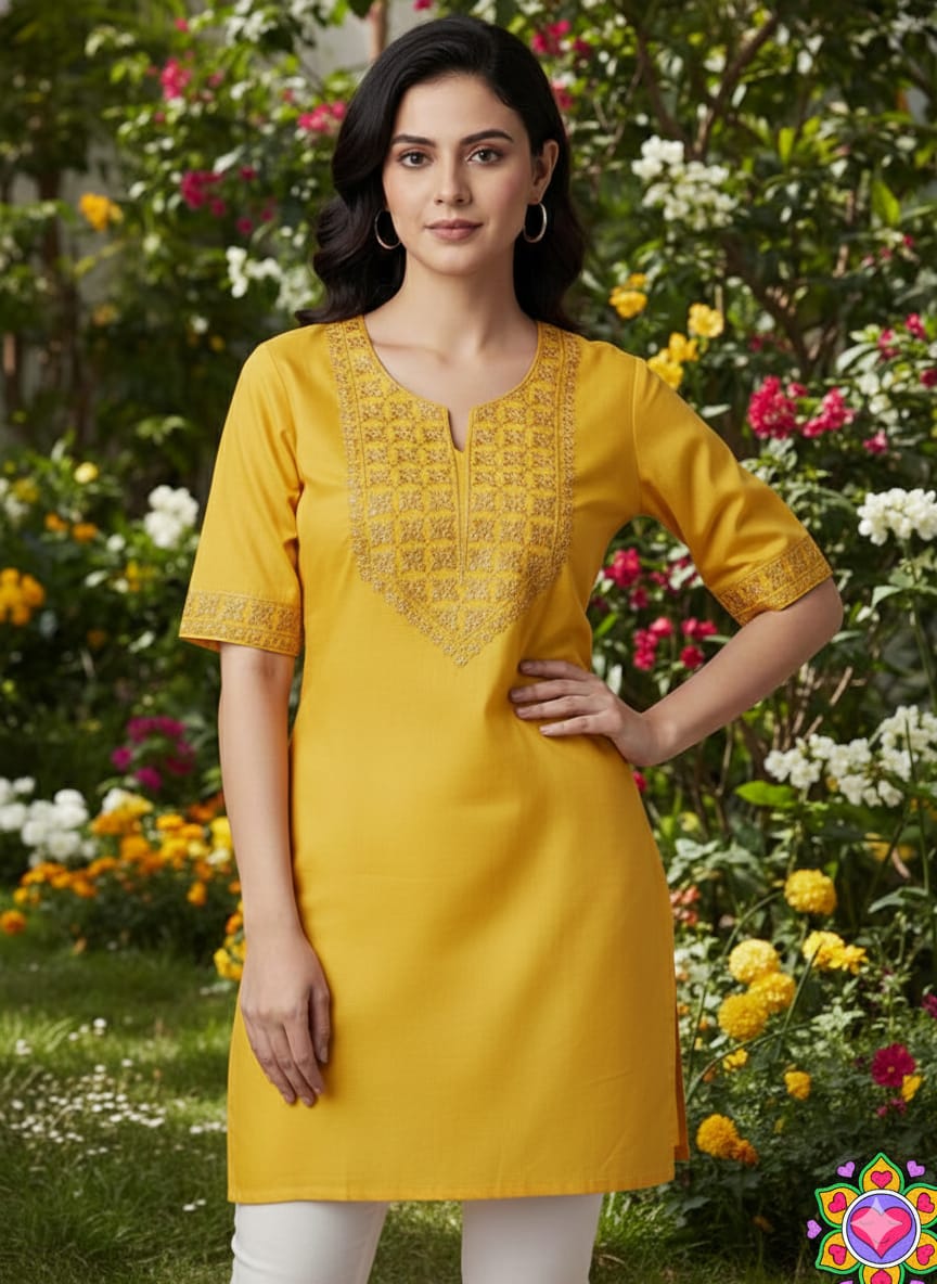 NEW LAUNCHING BEAUTIFUL TUNIC  - Yellow - image_01_93934eb320a3.jpg