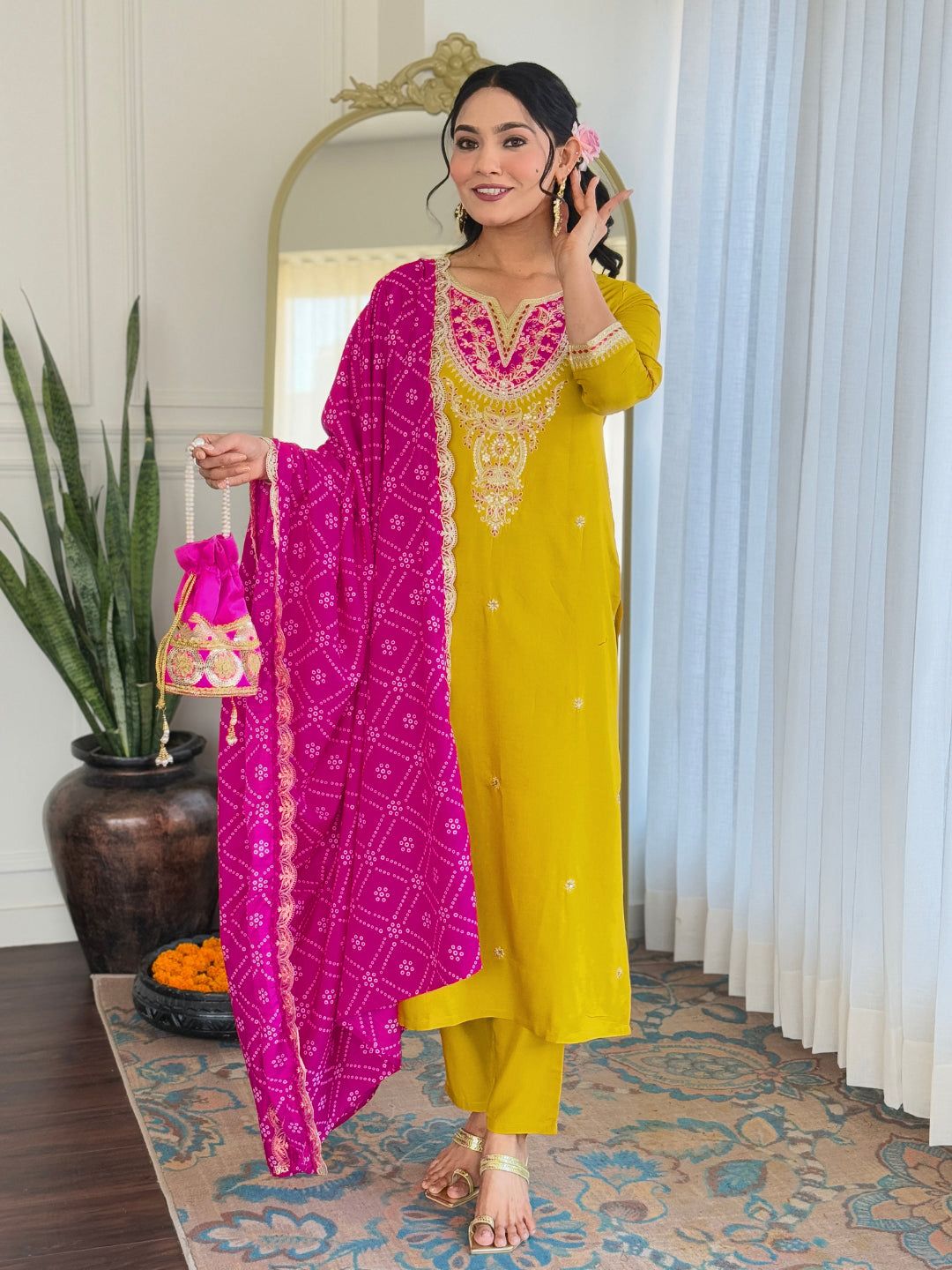 Presenting New Roman Fabric beautiful suit set - Yellow - image_02_e9b5668138f9.jpg