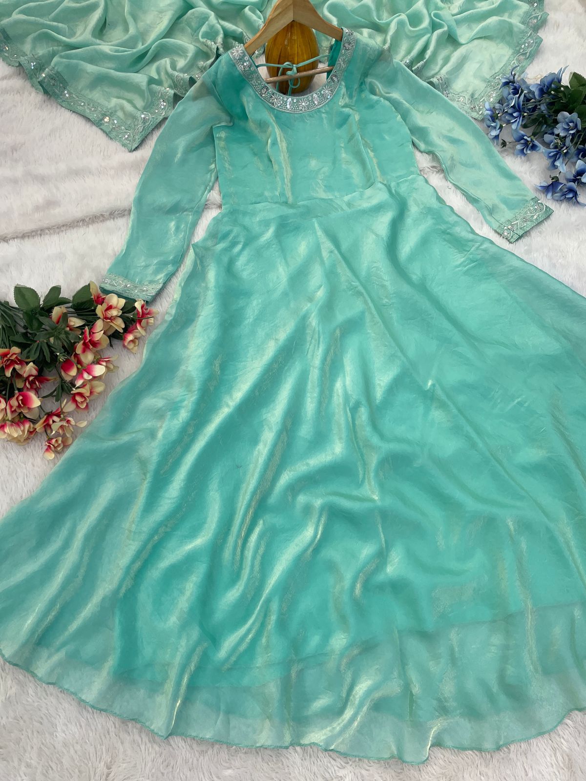 Super Hit Fendy Silk Fabric beautiful gown With Duppta. - Firoji - image_02_af1ad8ace1f0.jpg