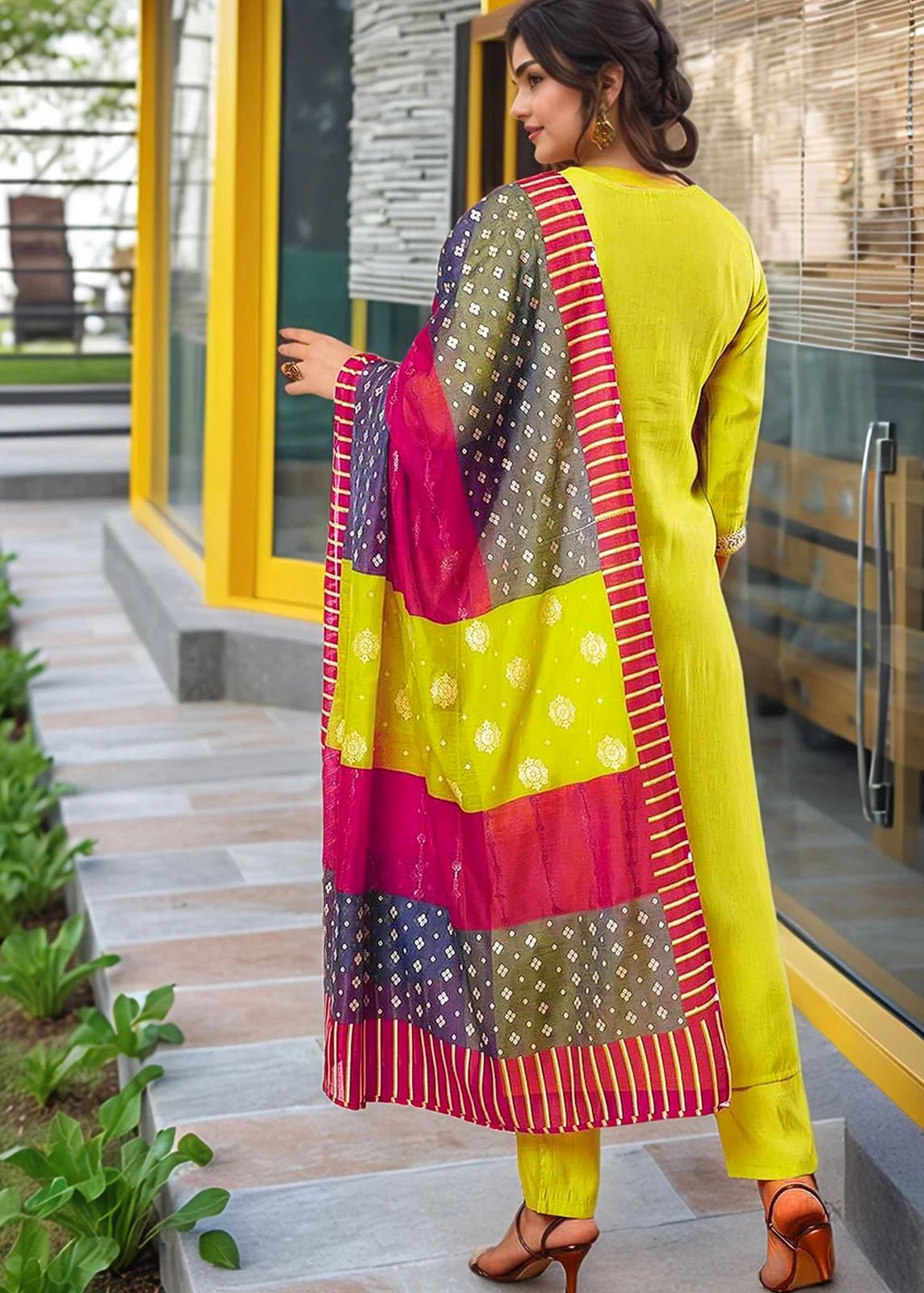 Super Hit RomanSilk Fabric beautiful Kurta Set. - Multi - image_05_c3dbea78a878.jpg