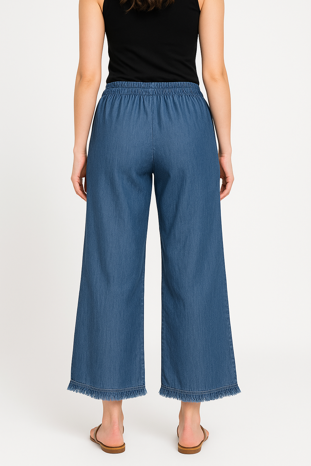 VIG TRENDS Denim Palazzo for Women_Girls _ Stylish Wide Leg Bottom Wear _ with two pocket _ jumbo size  - NAVY BLUE - image_04_c9803e518bb0.png